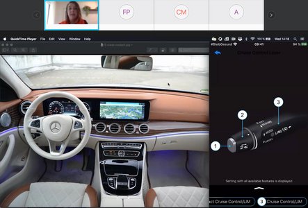 Screenshot von Mercedes Cockpit
