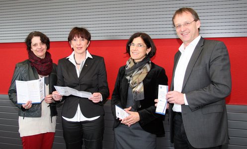 Sie stehen hinter dem 1. Wirtschaftsstrategietag: Sabine Braunersreuther, Sabine Dietz, Patrizia Leistner-Hofmann und Prof. Dr. Michael Pötzl