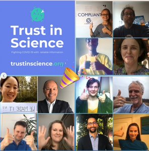 Das Team von "Trust in Science" freut sich.