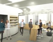 In solchen Meeting Points kommen Mitarbeiterinnen und Mitarbeiter verschiedener Abteilungen spontan zusammen