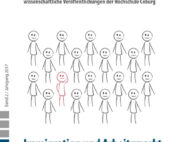 Das Cover von „Die Coburger Reihe“ der Hochschule Coburg zeigt prominent Strichmännchen in verschiedenen Haar- und Kleidungsfarben unter dem Titel „Einwanderung und Arbeitsmarkt“ mit den Autoren Johann Fuchs, Alexander Kubis und Lutz Schneider.