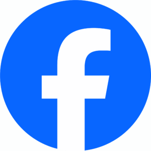 Weißer Kleinbuchstabe "f" in der Mitte eines blauen Kreises, der das Facebook-Logo darstellt, ein Symbol, das in der Wirtschaft und Geschäftskommunikation weit verbreitet ist. at Hochschule Coburg