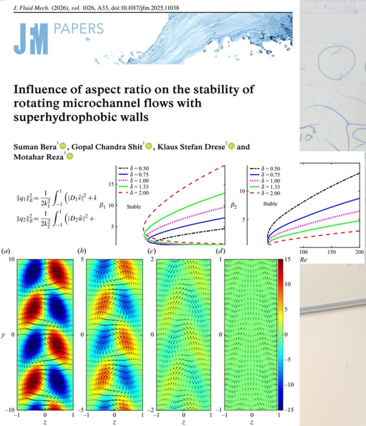 Eine wissenschaftliche Arbeit mit Grafiken mit dem Titel "Einfluss des Seitenverhältnisses auf die Stabilität rotierender Mikrokanalströmungen". at Hochschule Coburg